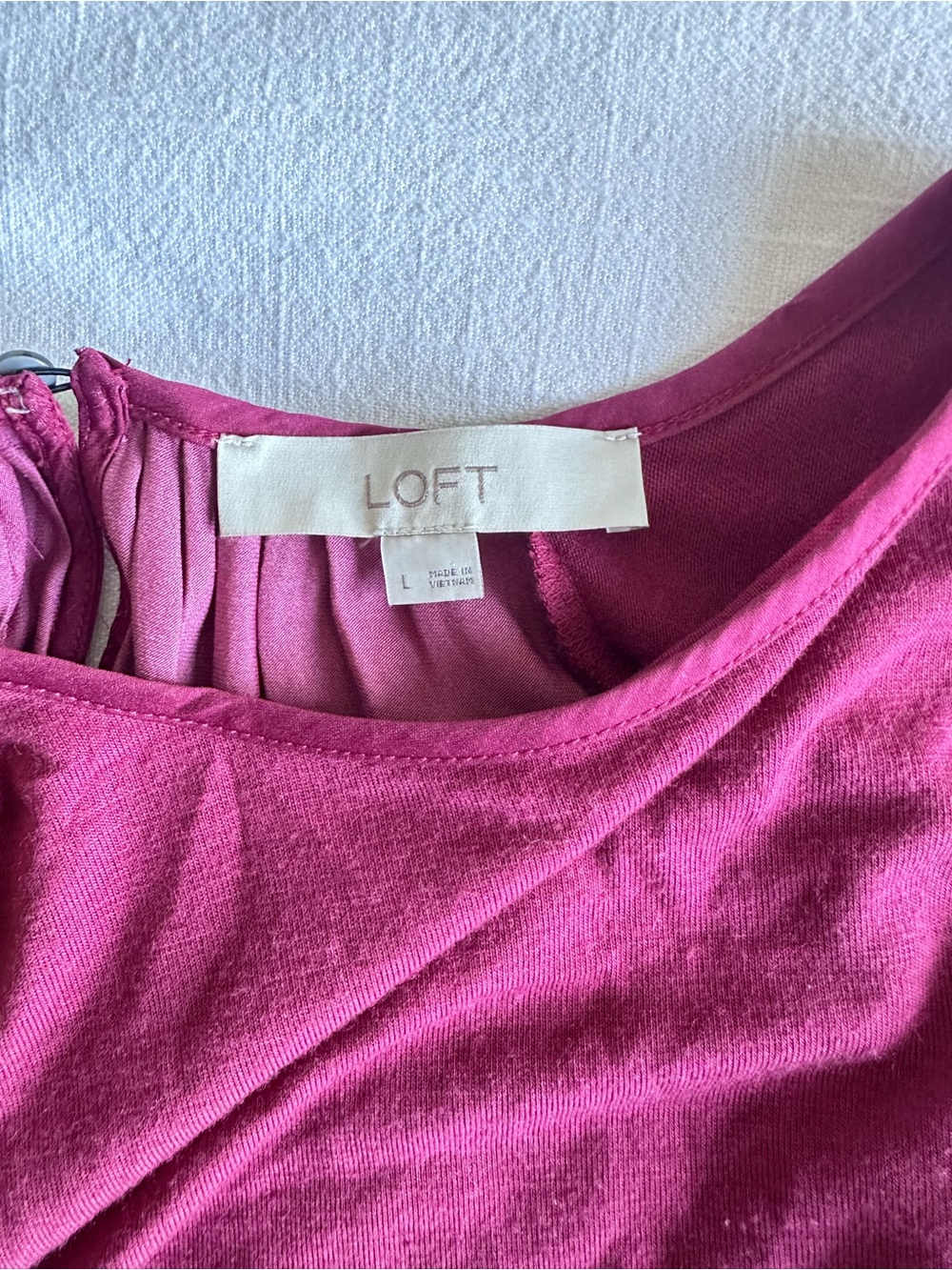 LOFT Fuchsia Sleeveless Tank Top